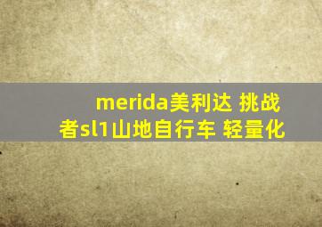 merida美利达 挑战者sl1山地自行车 轻量化